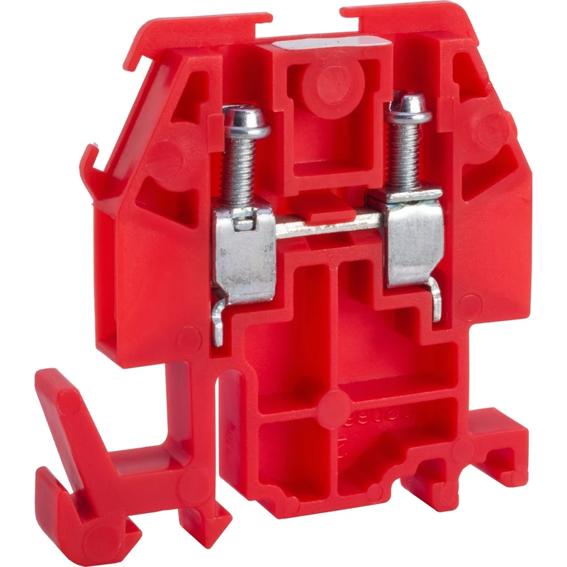 Terminal Block, Linergy, Box Lug Connector, Red Colored Block, 30A, 600V