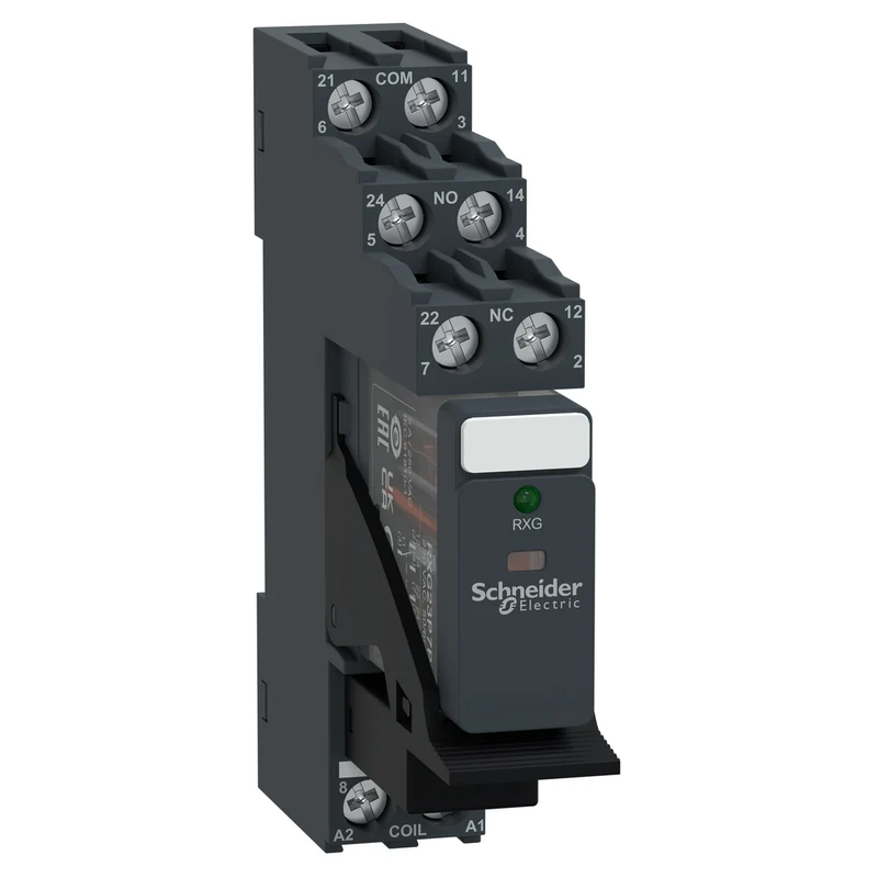 Interface Plug In Relay, Harmony Electromechanical Relays, 5A, 2CO, Pre Assembled, With LED, 230V AC