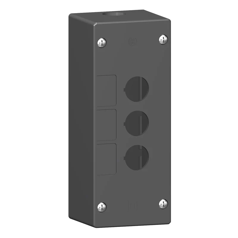 Empty Control Station, Harmony XALG, Mineral Reinforced Polyamide, Black, 3 Cut Outs