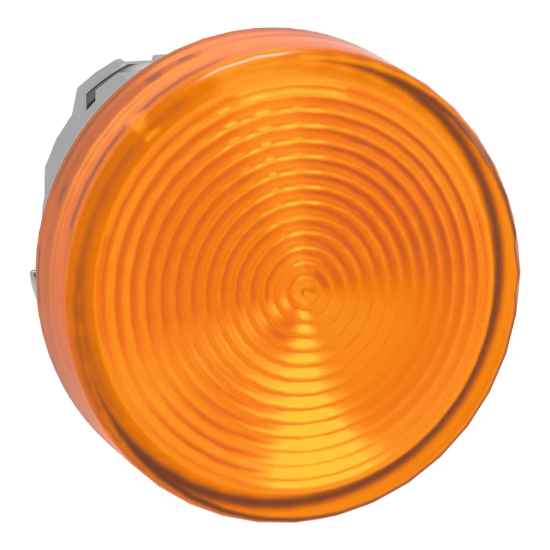 Head For Pilot Light, Harmony XB4, Orange, 22mm, With Grooved Lens, Universal LED