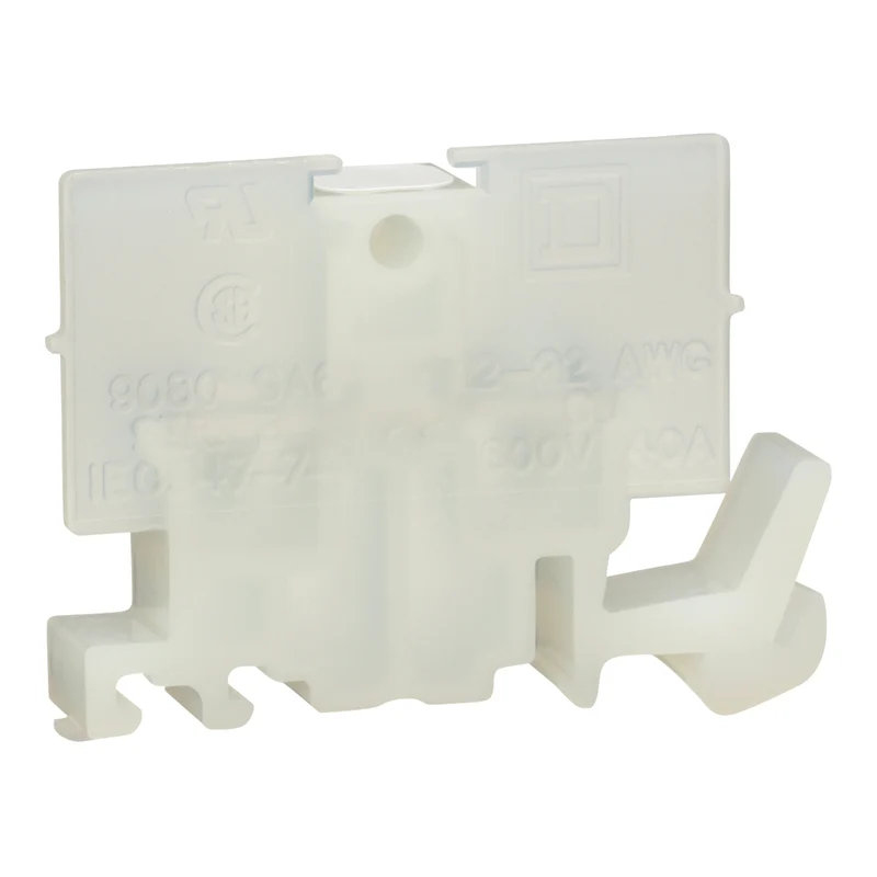 Terminal Block, Linergy, Flat Terminal Connector, Natural Colored Block, 40A, 600V