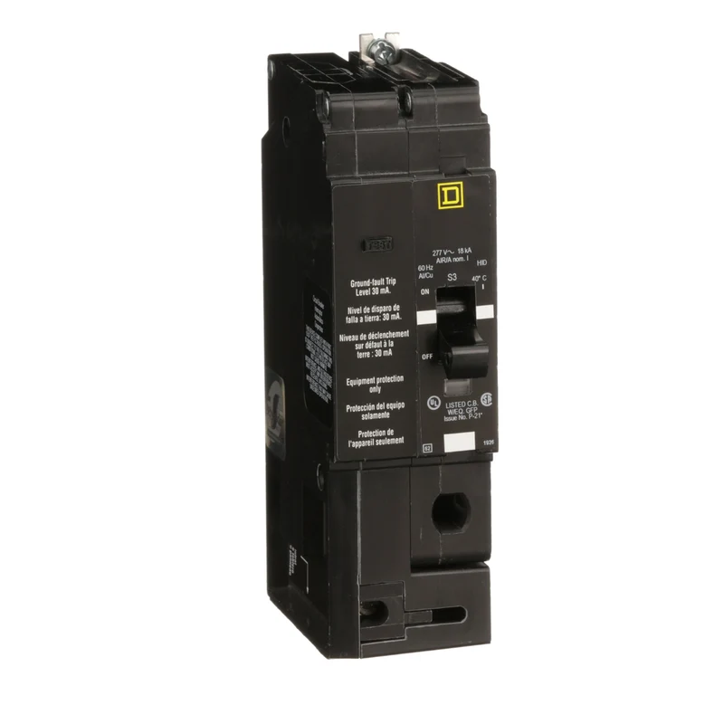 Mini Circuit Breaker, E-Frame, 50A, 1 Pole, 277VAC, 25kA Max, Bolt On, 30mA Ground Fault Protection [TAA]