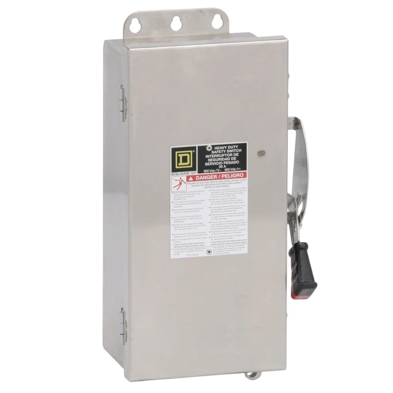 Safety Switch, Heavy Duty, Non Fusible, 30A, 6 Pole, 30hp, 600VAC/DC, NEMA 4, 4X, 5, 304 Steel