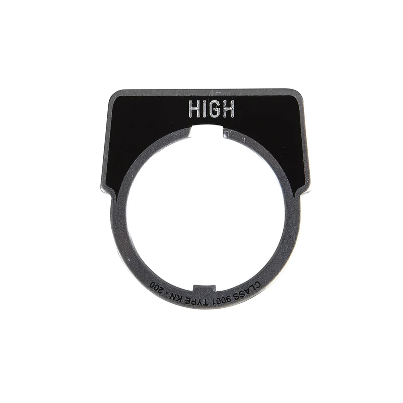 Legend, Harmony 9001K, Harmony 9001SK, 30mm, Aluminium, Black With Silver Letters, 40x43mm, Marking HIGH