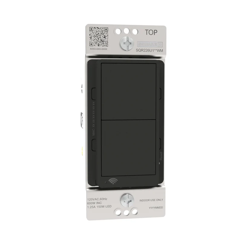 Switch, X Series, Single Pole, 3 Way, WiFi, Matter, Black