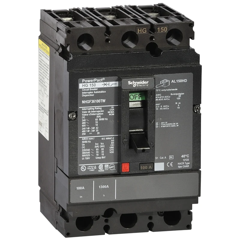 PowerPacT Multistandard - H-Frame - 100 A - 100 KA - Therm-Mag Trip Unit