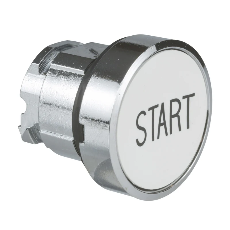 Head For Non Illuminated Push Button, Harmony XB4, White Flush Pushbutton Ø22 Mm Spring Return "START"