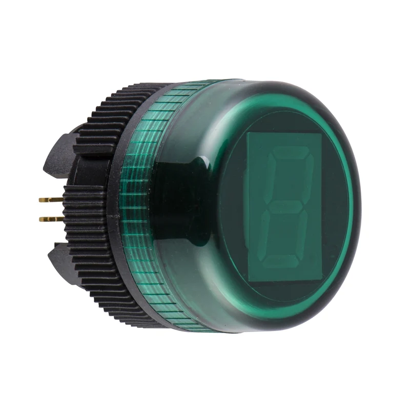 Digital Display Head, Harmony XB5, 22mm, Plastic, Green, 7 Segments LED + Decimal Point, 24V DC
