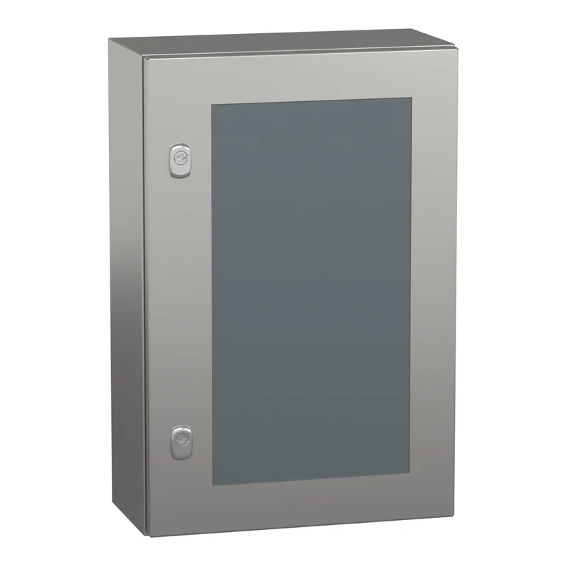 Wall Mounted Enclosure, PanelSeT S3X, Stainless Steel 304L, Glazed Door, 600x400x200mm, IP66