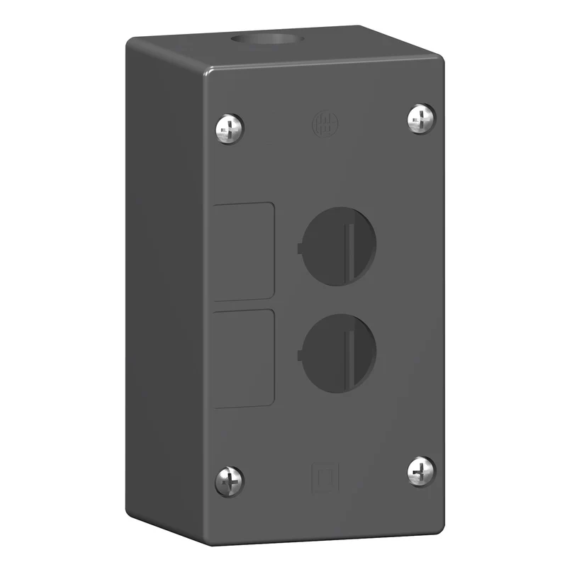 Empty Control Station, Harmony XALG, Mineral Reinforced Polyamide, Black, 2 Cut Outs