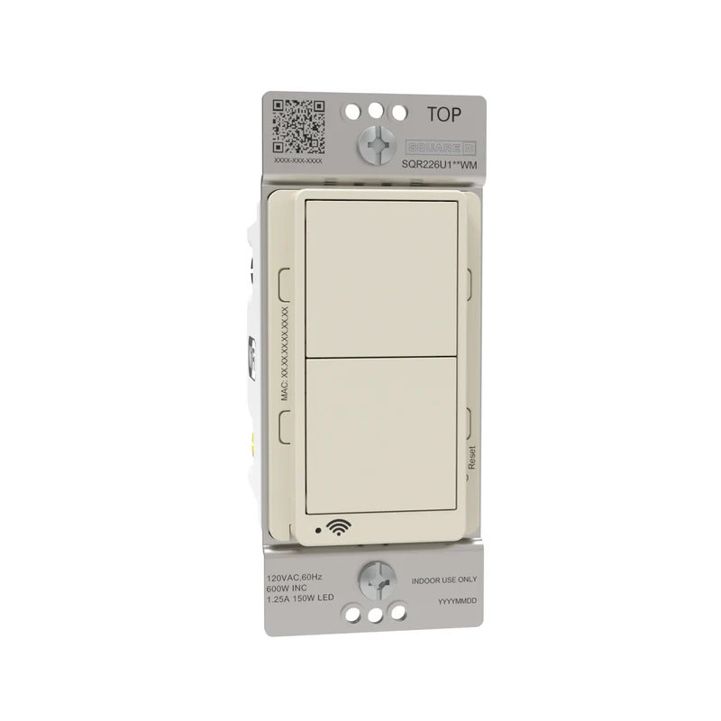Switch, X Series, Single Pole, 3 Way, WiFi, Matter, Light Almond