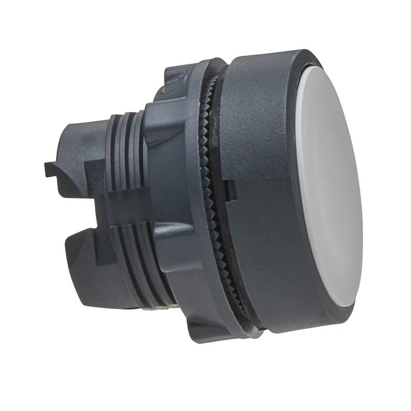 Head For Non Illuminated Push Button, Harmony XB5, White Flush, 22mm, Push-Push, Unmarked