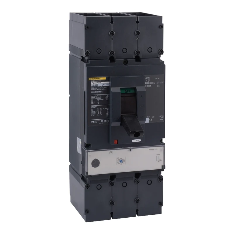 Circuit Breaker, PowerPacT L, 300A, 3 Pole, 500VDC, 20kA, Lugs, Thermal Magnetic, 80%