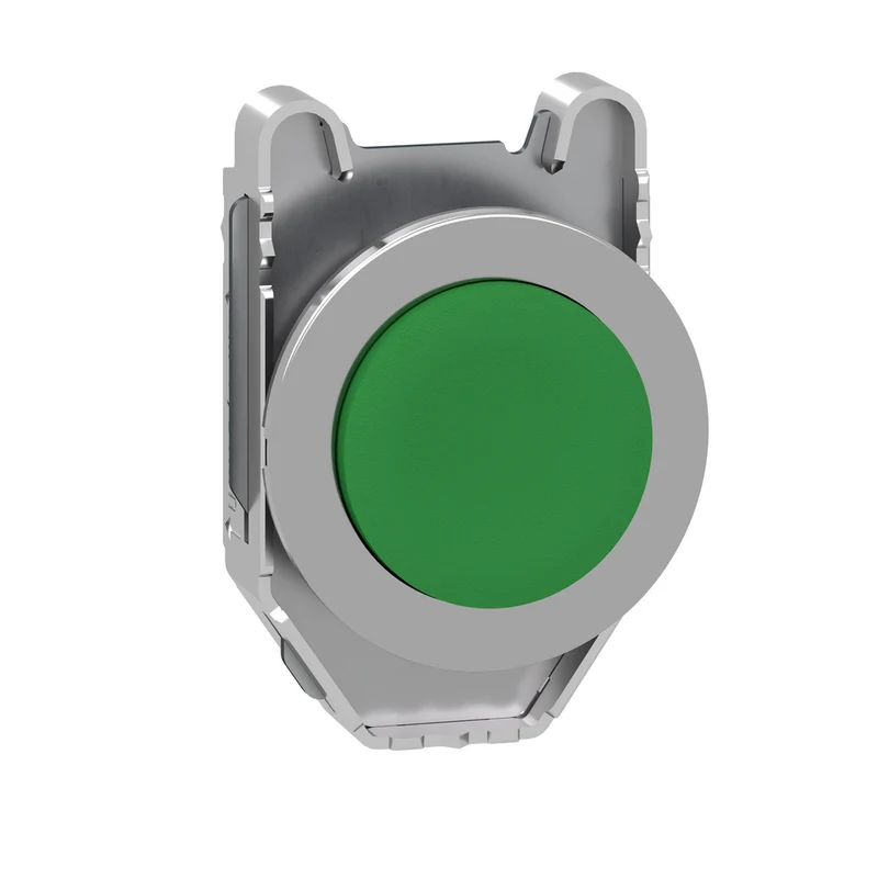 Head For Non Illuminated Push Button, Harmony XB4, Flush Mounted Green Projecting Pushbutton