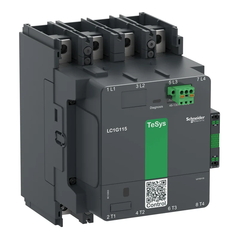 Contactor, High Power, TeSys Giga, Standard Version, 4 Pole/NO, AC-1 <=440V 305A, 48-130VAC/DC Coil