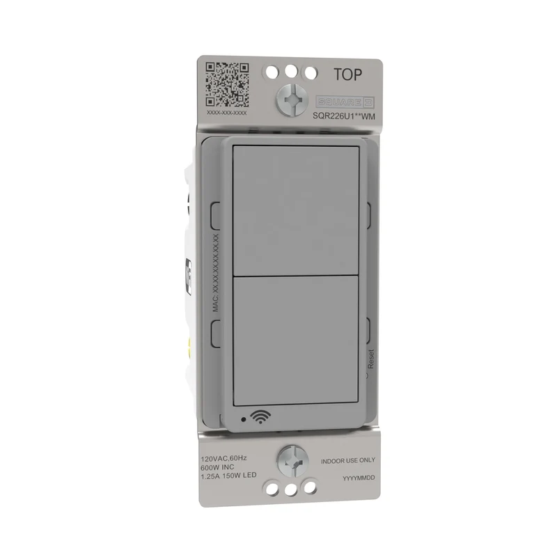 Switch, X Series, Single Pole, 3 Way, WiFi, Matter, Grey