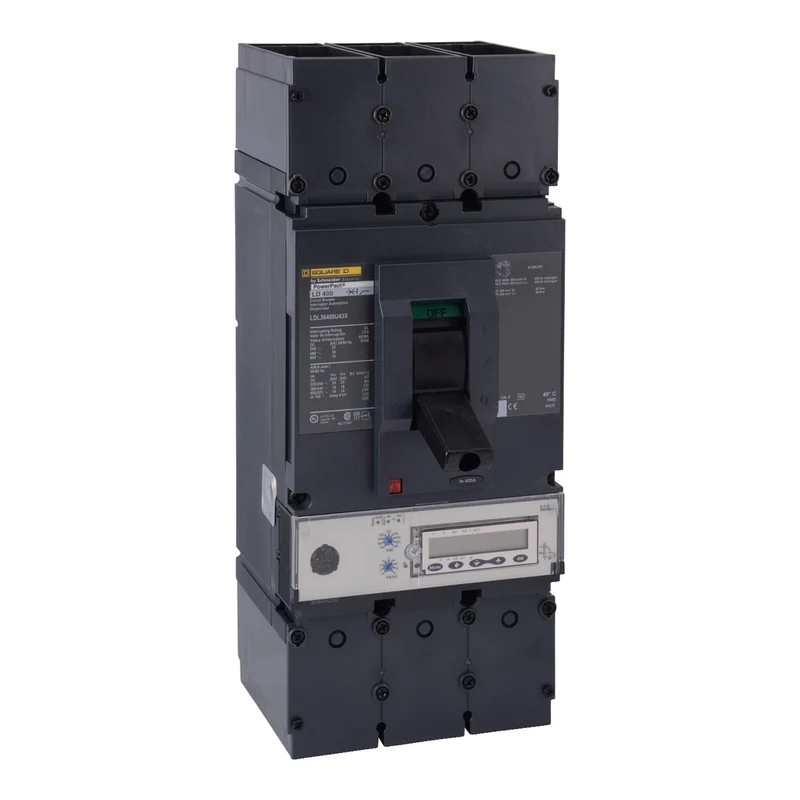 Circuit Breaker, PowerPacT L, 400A, 3 Pole, 600VAC, 14kA, Lugs, MicroLogic 5.3A, 80%