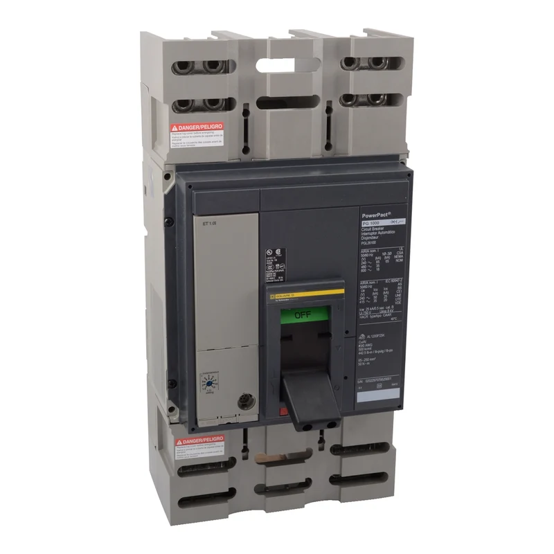 Circuit Breaker, PowerPacT P, 1200A, 3 Pole, 600VAC, 25kA, Lugs, Micrologic 5.0, 100%