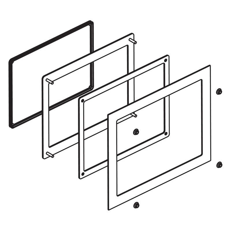 Panel Cutout Adapter,Harmony P6/FP6, IPC, To Mount 19-Inch Wide Display Module In Cutout For Harmony IPC Modular/S-Panel PC (19" Wide)