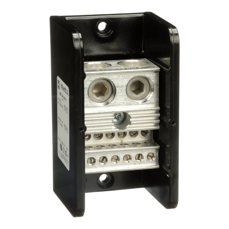 Power Distribution Block, Linergy, 1 Pole, 2 Line, 12 Load, 760A Cu, 620A Al, 600V