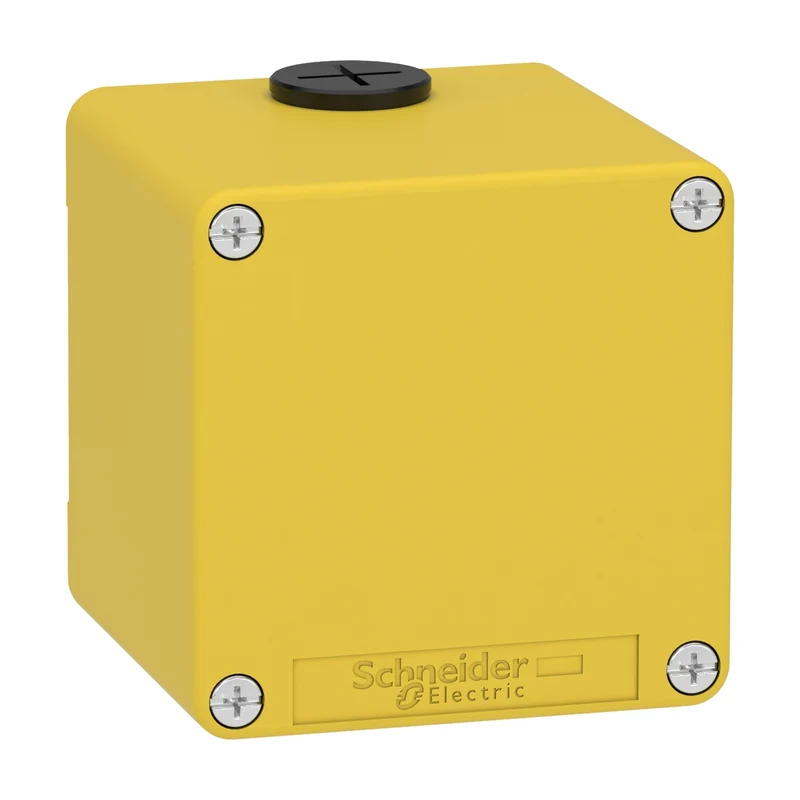 Empty Control Station, Harmony XAP, XB2 SL, Zinc Alloy, Yellow, M20, Undrilled, 80x80x77mm, UL CULus