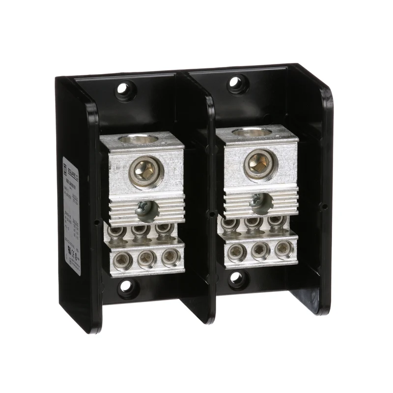 Power Distribution Block, Linergy, 2 Pole, 1 Line, 6 Load, 380A Cu, 310A Al, 600V