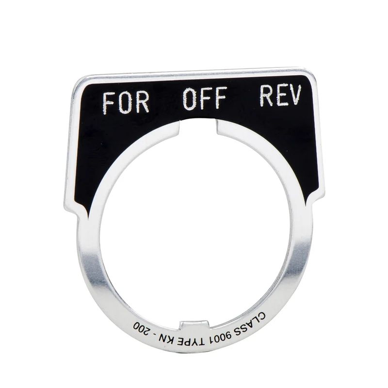 Harmony 9001K, Harmony 9001SK, Legend, 30mm, Aluminium, Black With Silver Letters, 40x43mm, Marking FORWARD-OFF-REVERSE