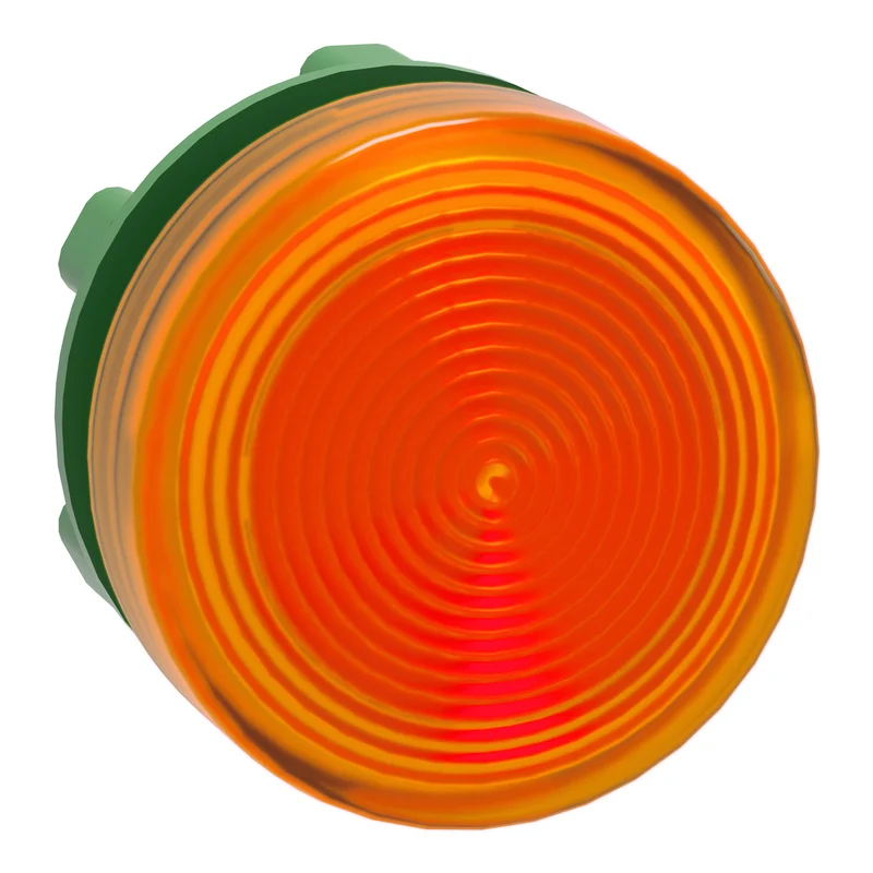 Head For Pilot Light, Harmony XB5, Plastic, Orange, 22mm, Plain Lens, BA9s Base Fitting
