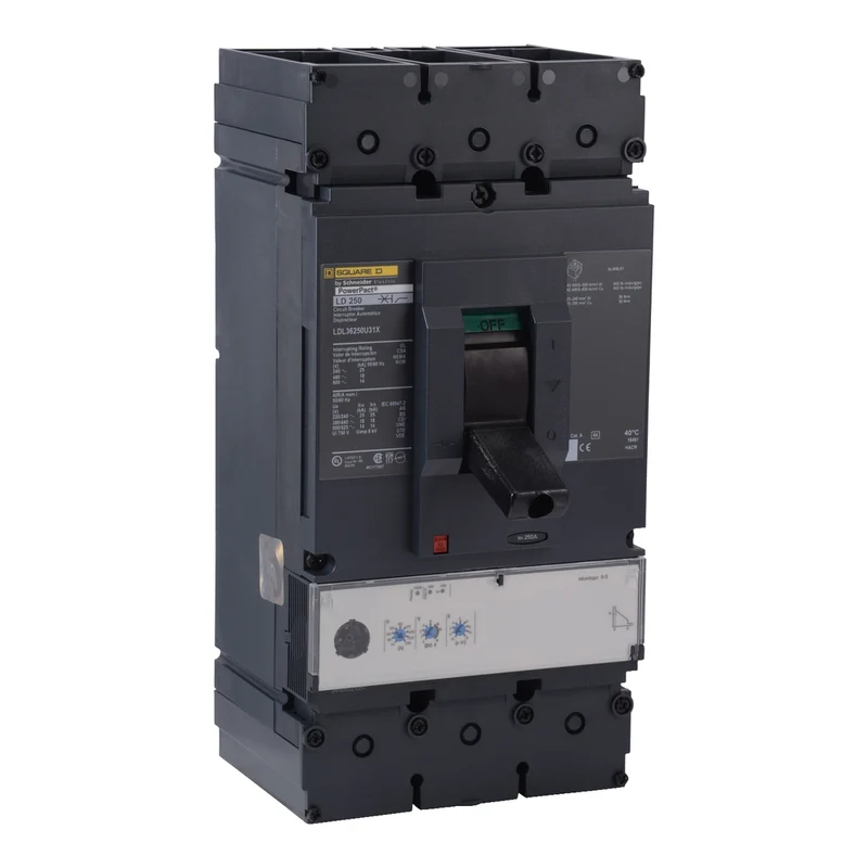 Circuit Breaker, PowerPacT L, 250A, 3 Pole, 600VAC, 14kA, Lugs, MicroLogic 3.3, 100%