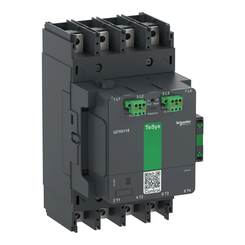 Contactor, High Power, TeSys Giga, Advanced Version, 4 Pole/NO, AC-1 <=440V 250A, 200-500VAC/DC Coil