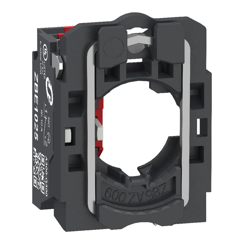 Complete Body Contact Assembly, Harmony XB5, Single Contact, With Fixing Collar, Plastic, 1NC, Compact Push In Terminals