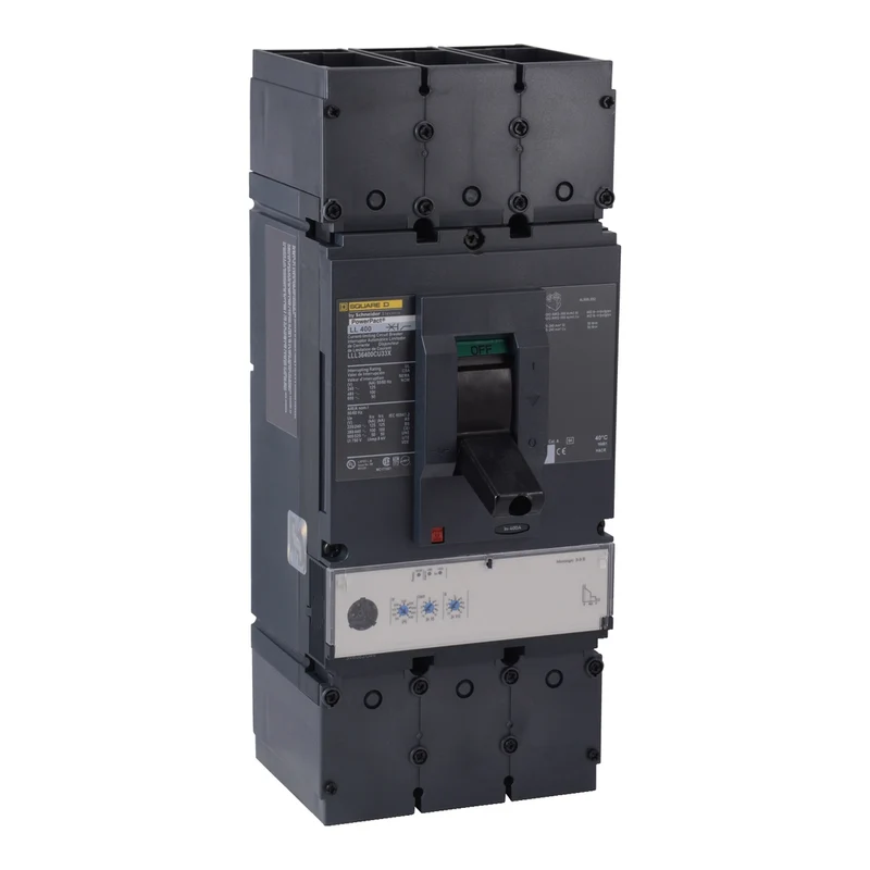 Circuit Breaker, PowerPacT L, 400A, 3 Pole, 600VAC, 14kA, Lugs, MicroLogic 3.3S, 100%