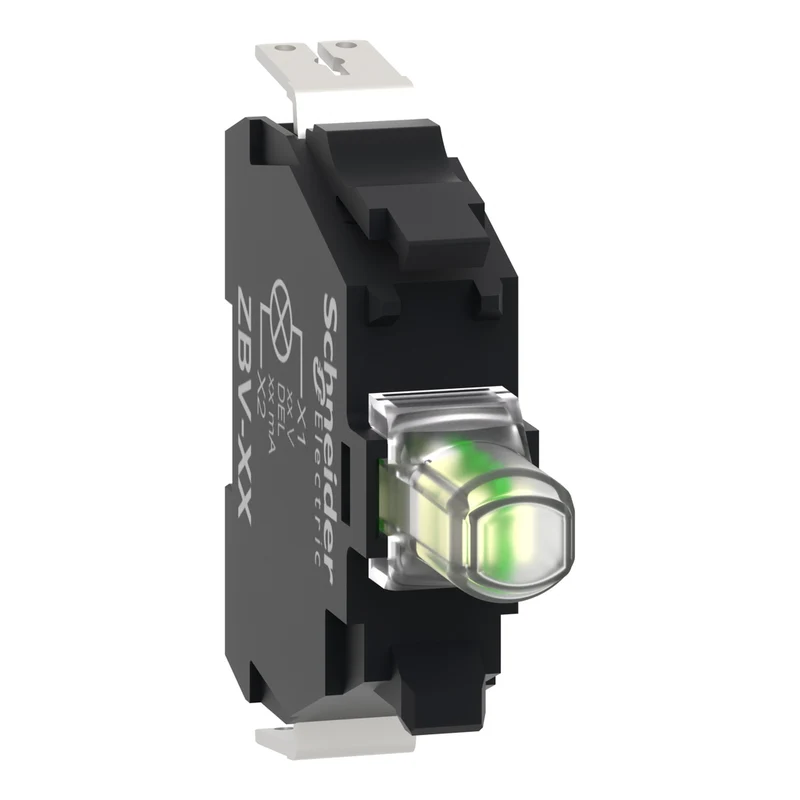 Light Block, Harmony XB4 XB5, White, For Head 22mm, Universal LED, Faston Connector, 230...240V