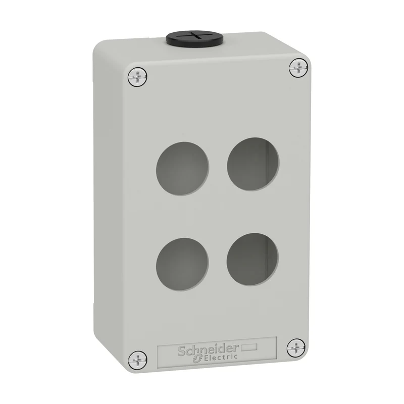Die Cast Empty Control Station, Harmony XAP, XB2 SL, Zinc Alloy, Grey, M20, 4 Cut Outs 22mm, 80x130x51,5mm, UL CULus