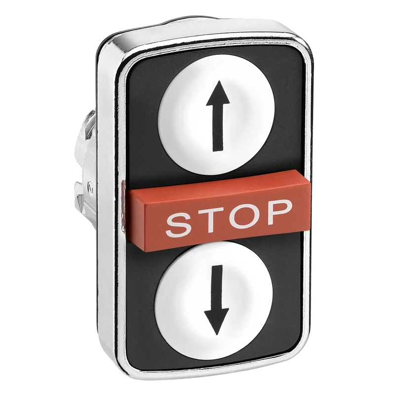 Head For Triple Headed Push Button, Harmony XB4, White Flush/Red Projecting/White Flush Pushbutton 22mm With Marking