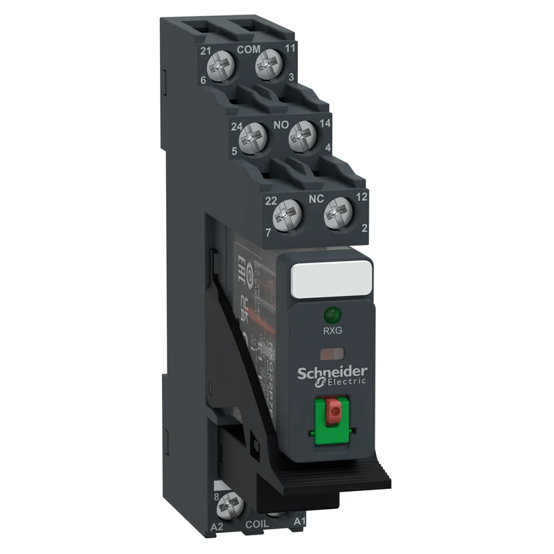 Interface Plug In Relay, Harmony Electromechanical Relays, Pre Assembled, 5A, 2CO, With LED, Lockable Test But To N, 230V AC