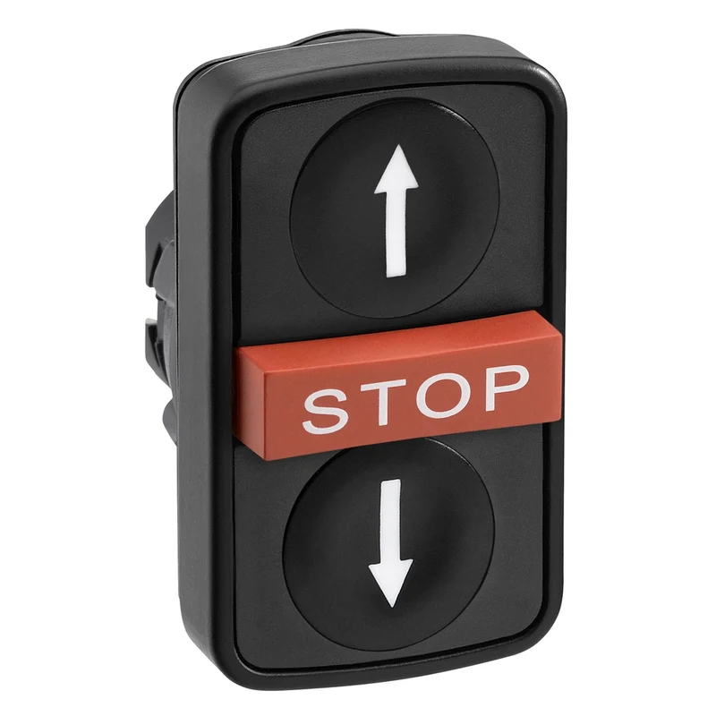 Head For Triple Headed Push Button, Harmony XB5, Black Flush/Red Projecting/Black Flush Pushbutton 22mm With Marking