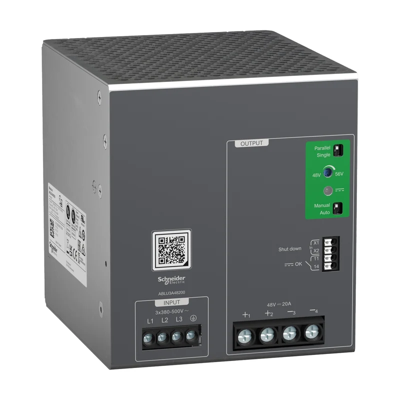 Regulated Power Supply, 380...500V AC, 48V, 20A, 3 Phases, Universal
