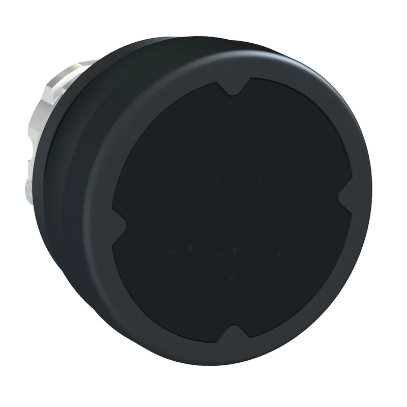 Head For Push Button, Harmony XB4, Metal, Black Flush, 22mm, Spring Return, Unmarked