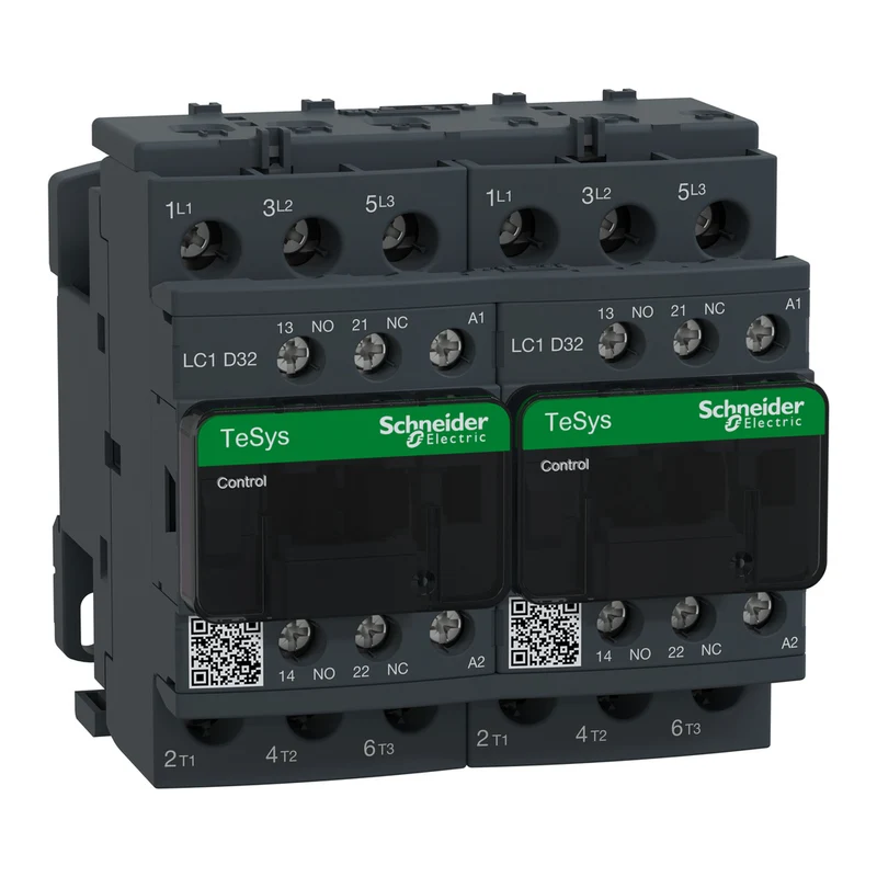 TeSys Deca Reversing Contactor - 3P(3 NO) - AC-3 - <= 440 V 32 A - 24 V AC Coil