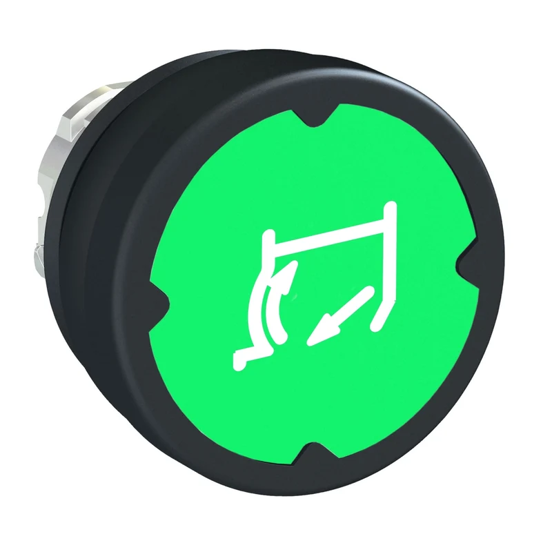 Head For Push Button, Harmony XB4, Push Button Harsh Environment, Green, With Marking Legend Rotated 90degrees