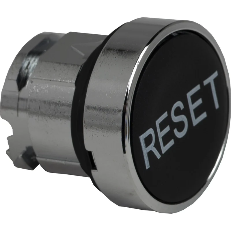 Head For Non Illuminated Push Button, Harmony XB4, Metal, Flush, 22mm, Spring Return, Marked RESET
