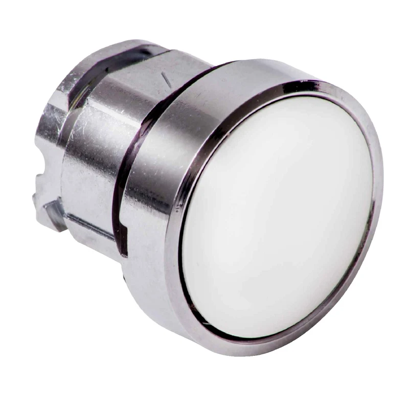 Head For Non Illuminated Push Button, Harmony XB4, White Flush Pushbutton 22mm Push Unmarked