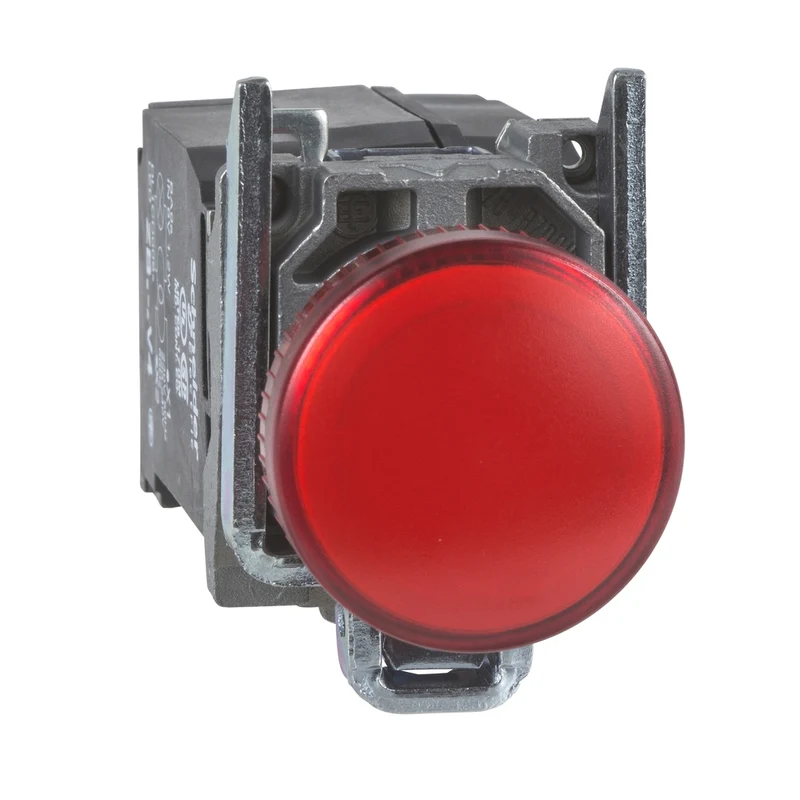 Pilot Light, Harmony XB4, Metal, Red, 22mm, Plain Lens With BA9s Bulb, 230...240V AC