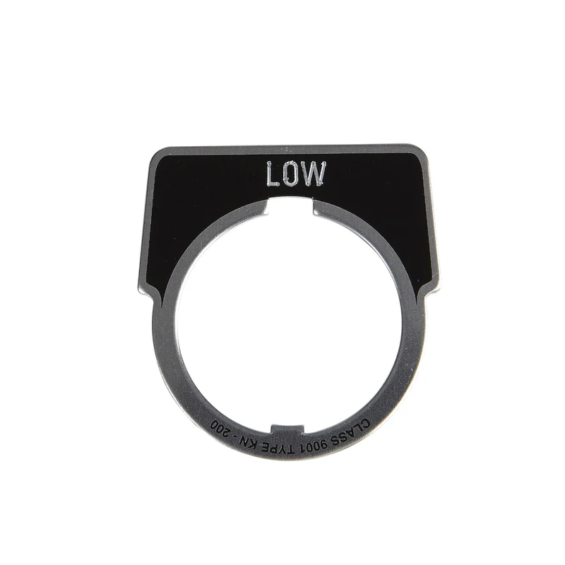 Legend, Harmony 9001K, Harmony 9001SK, 30mm, Aluminium, Black With Silver Letters, 40x43mm, Marking LOW