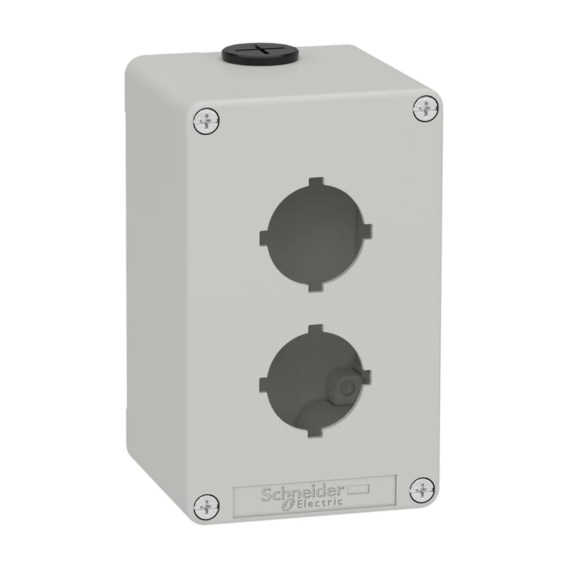 Empty Control Station, Harmony XAP, XB2 SL, Zinc Alloy, Grey, M20, 2 Cut Outs 30mm With Notches, 80x130x77mm, UL CULus