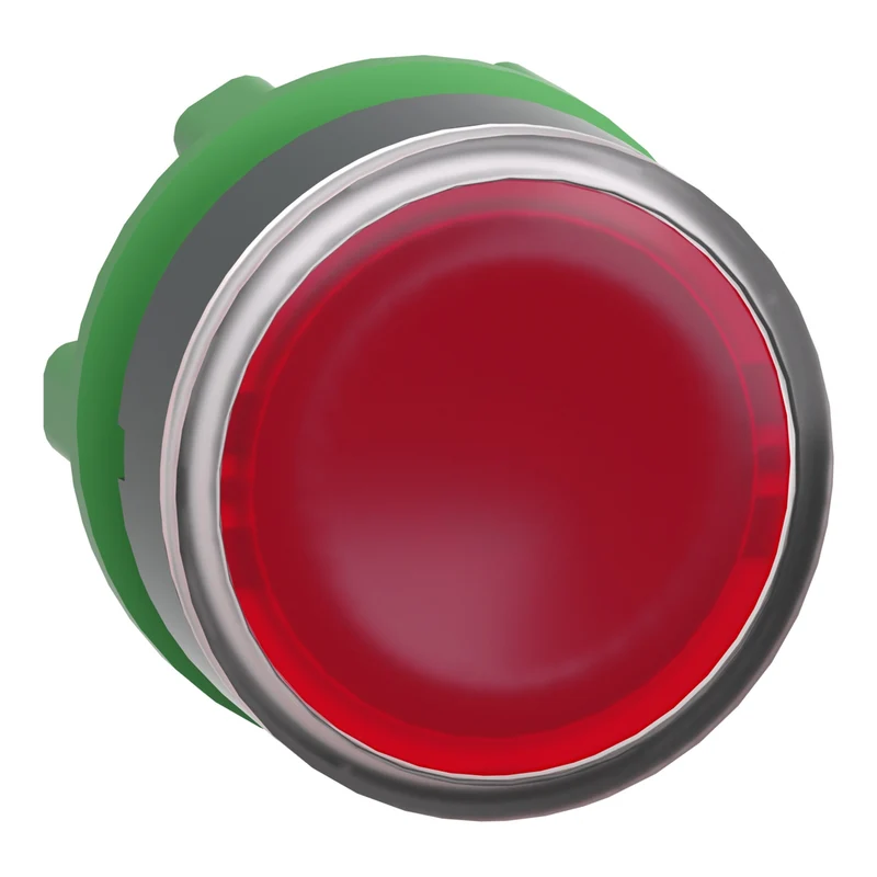 Head For Illuminated Push Button, Harmony XB5, Plastic, Red Flush, 22mm, Universal LED, For Insetion Of Legend