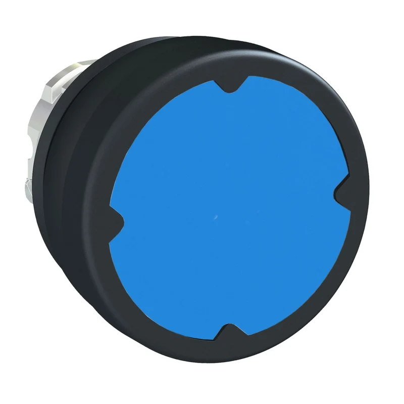 Head For Push Button, Harmony XB4, Harsh Environment, Metal, Blue Flush, 22mm, Unmarked