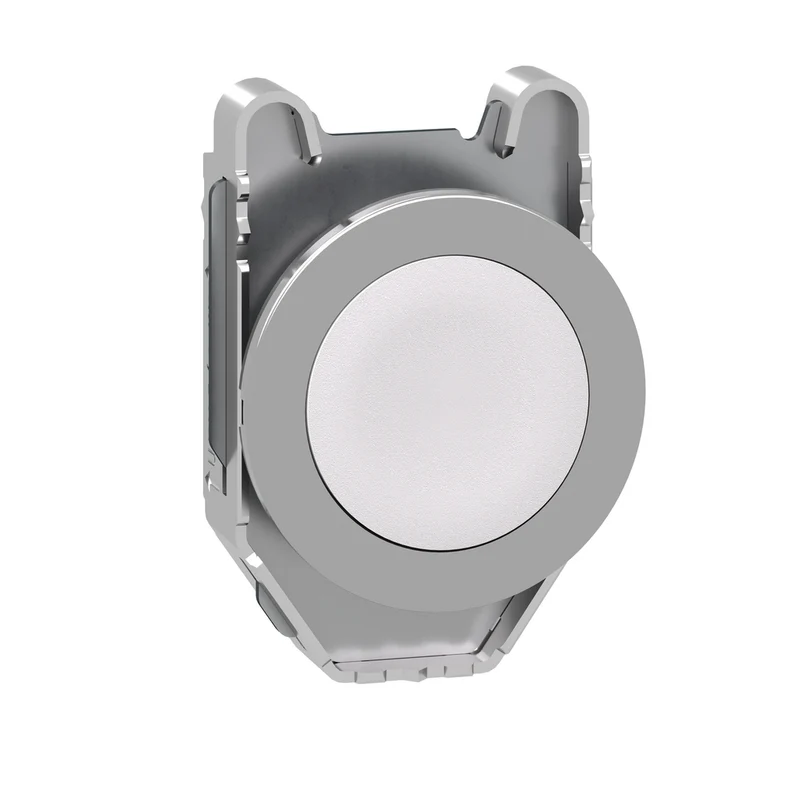 Head For Non Illuminated Push Button, Harmony XB4, Flush Mounted White Flush Caps Pushbutton Push