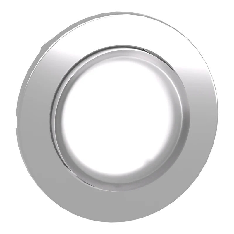 Head For Illuminated Push Button, Harmony XB4, Plastic, White Projecting, 30mm, Universal LED, Spring Return, Plain Lens